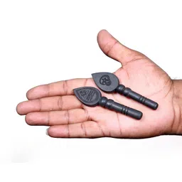 Anciently Natural Unpolished Karungali Vel Small | Karungali Vel Original - 3 Inches Height Natural Black 1 Piece image 3