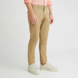 colorplus Men's Cotton Blend Print Pattern Nuvo Fit Flat Front Casual Trouser image 2