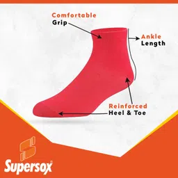 supersox Women's Ankle Length Pack of 5 NEON Polyester Socks image 2