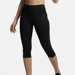 jockey MW36 Women's Microfiber Elastane Stretch Slim Fit Active Wear Capri with Back Waistband Pocket and Stay Dry Technology image 5