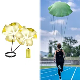 CALANDIS™ Running Speed Chute Powerchute Umbrella for Soccer Core Strength Kids Adults Yellow | Training Aids | Soccer | Team Sports image 2