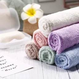 uber world Women Girls Handkerchiefs Ultra Absorbent and Super Soft Microfiber Face Towels Pastel Colors image 5