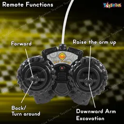 Toyshine Remote Control Rechargable Engineering Digger Truck Construction Excavator Toy with 360° Rotation Features Interactive Play Toy for Kids 3+ image 3