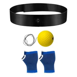 atorse ATORSE™ Boxing Reflex Ball Headband Improve Hand Eye Coordination Agility Adjustable Yellow image 3
