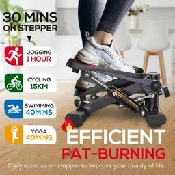 keppi fitness KeppiFitness Mini Stair Stepper Machine for Exercise - 350LB Capacity With Resistance Bands for Cardio Fitness Full Body Workout at Home image 2