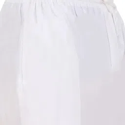 latest chikan garments White Cotton Pyjamas with Elastic and Zip image 5