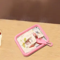 MERISHOPP Rolled Ice Cream Maker Icecream Easy to Clean Household Ice Cream Roll Maker Pink image 4