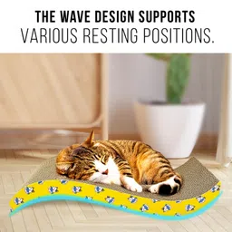 Furrlovers 2 in 1 Reversible Cat Scratcher with cat nip for Cats and Kittens, Pet Scratching Post, Cardboard Scratch Pad, Toys for Cats and Kittens (Wave) image 3