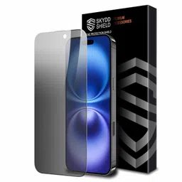 Skyddshield Military-Grade Anti Spy Privacy Tempered Glass Compatible with iPhone 16 and iPhone 15 (6.1 Inch) With Installation Kit | Edge to Edge Coverage | Black image 1