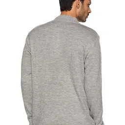 amazon brand - symbol Men's Acrylic Turtle Neck Sweater (SWR-45_Light Grey Melange_Large L) image 2