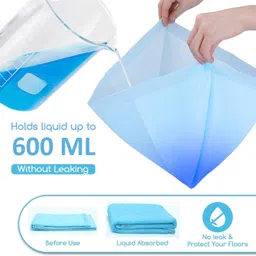 Tinkle Med Maxsorb Disposable Bed Underpad Sheets, Incontinence Bed Pads/Mats Under Sheets, (10 Pcs, Blue, Large, 60x60 cm), Soft Comfort Bed Wetting Protection Sheets for Adults Patients & Hospitals image 5