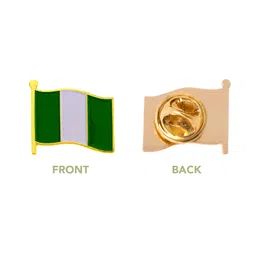 desert cactus Nigeria Country Flag Lapel Pin Enamel Made of Metal Souvenir Hat Men Women Patriotic (Waving Flag Lapel Pin) image 5