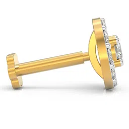 u are 925 Sterling Silver 18K Gold Plated Glimmering Galaxy Nose Pin for Women and Girls | With Certificate of Authenticity and 925 Stamp image 5