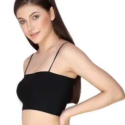 glamoras Women's Nylon Bandeau Tube Bra Non Padded Wire Free Seamless Stretchable Comfort Fit Bralette Bras Regular Wear - Size-M, Multicolor image 5