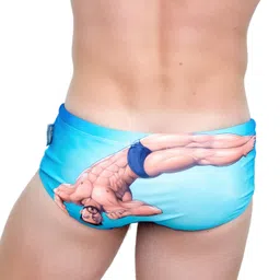 taddlee Sexy Men Swim Briefs Bikini Sexy Swimwear Swimsuits Blue Swimming XXL (M) image 2