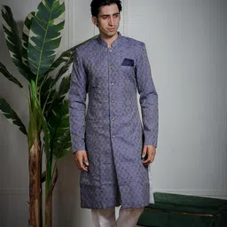 amzira Mens Traditional Ethnic Wear Indo Western Style Kurta Pajama Set image 3