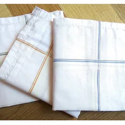 prime deal Premium Collection Handkerchiefs Hanky For Men White Striped XXL image 4