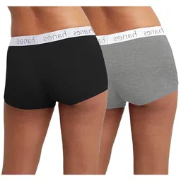 Women's Long Leg Full Coverage Boyshort Underwear Cotton Bloomer Briefs Hipster Under Skirt Under Dress Boy Leg Panties Combo Pack (Prints & Colours May Vary) image 2