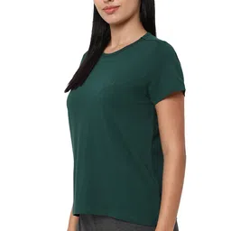 allen solly Women's 100% Cotton Regular Fit T-Shirt image 2