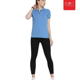scott international Women's 100% Pure Organic Cotton Polo Regular Fit T-Shirt image 5