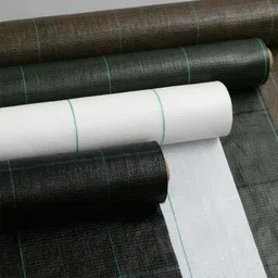 Garden Weed Control Mat 4 x 4 Meter, Heavy Duty 110 GSM Landscape Fabric, Weed Block Gardening Mat Eco-Friendly Weed Control Bed Gardening Mat White image 2