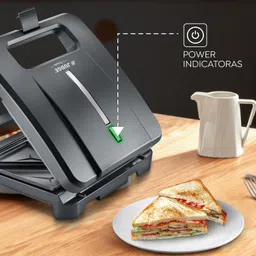 Judge by Prestige 800 Watts Sandwich Maker with Sandwich Plates (03)| Power Indicators | Non-Stick Heating Plate |Heat resistant Body |Die Cast Aluminium Grill Plates image 4