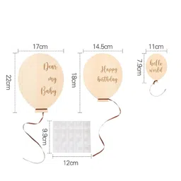 BNF Wooden Milestone Baby Wooden Milestone for Toddlers Children Newborn 9pcs | Baby | Keepsakes & Baby Announcements | Other Baby Keepsakes image 2