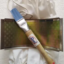 Flour Mill Accessories Combo Set with SS Jali No. 0, Cleaning Brush, Flour Collection Bag image 2