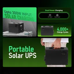 SR Portables Solar LumenX 1280Wh Portable Power Station | 1000VA Pure Sine Wave UPS | LiFePO4 Battery | Solar Input Upto 300W | Emergency, Outdoor & Home Backup image 4