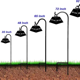 ashmanonline Ashman Black Shepherd Hook 48 Inch (4 Pack), 10MM Thick, Super Strong, Rust Resistant Steel Hook Ideal for Use at Weddings, Hanging Plant Baskets, Solar Lights, Lanterns, Bird Feeders and More image 5