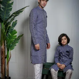 amzira Mens Traditional Ethnic Wear Indo Western Style Kurta Pajama Set image 2