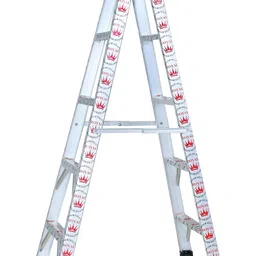 generic Royal Aluminium 2 Way Steps Folding Ladder (Silver, Medium) (5 FEET) image 1