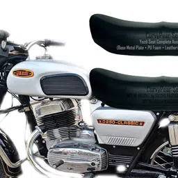 generic CurvyPear Seats Complete Seat Assembly for Yezdi (Black) image 2