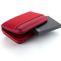 Drive Logic Portable EVA Hard Drive Carrying Case Pouch (Red) image 2