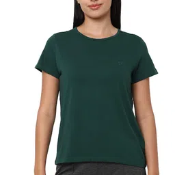 allen solly Women's 100% Cotton Regular Fit T-Shirt image 1