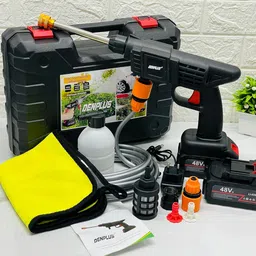DENPLUS 48V Portable Car and Bike Washer Kit with Carrying Case, Battery Powered image 1