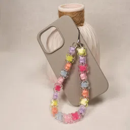 Threads&Beads Phone charm with baby femmo beads, funky mobile charm image 4