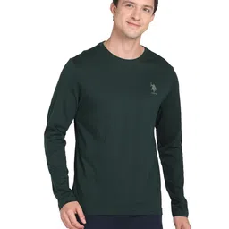 u.s. polo assn. Men Pure Cotton Long Sleeve Solid I693 Regular Fit T-Shirt - Pack of 1 image 1