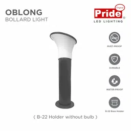 pride original Pride Lighting | Oblong Bollard Light | 600 mm | Garden Light | IP65 Waterproof image 3