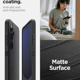 Spigen Liquid Air for Samsung Galaxy S24 FE Case, Galaxy S24 FE Back Cover (2024) - Matte Black image 5