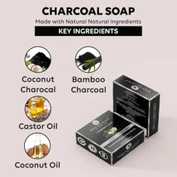 reennaturals Reen Naturals CHARCOAL SOAP | Premium Soap for Deep Cleansing & Gentle on Skin | Handmade Soap 125gm image 3