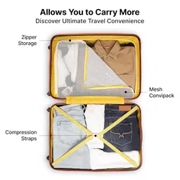 uppercase Arbor 74cm (Large)| Check-in Trolley Bag| Spinner Hardsided Luggage| Secure Combination Lock| Scratch Resistant| Mesh ConviPack| Suitcase for Men & Women| 2000 Days Warranty(Green) image 3