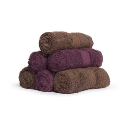 Wakefit Face Towel | 500 GSM | Gym Towel for Men Workout, Towel Set, Face Towel for Women, Small Towels for Face & Hand, Set of 6 Terry 100% Cotton Soft (Cafe Noir, Grape Wine) image 2