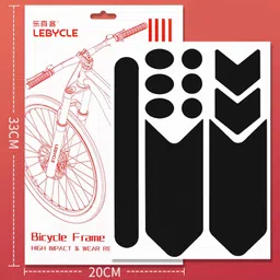 CALANDIS 2xBike Frame Protector Sticker Tape Bicycle Protect Cover Black | Decals, Stickers image 3