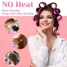 VIEWS Self Grip Rollers Hair Curlers 30Pcs Set with 18Pcs Hair Roller 3 Sizes (6 Large Rollers, 6 Medium Rollers and 6 Small Rollers) and 12 Clips for Long Medium Short Hair Volume image 4