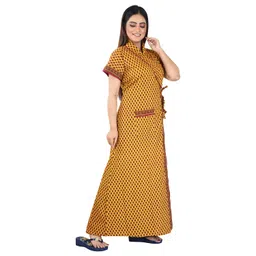 bellamy Cotton Robes,Housecoat, Nighty, Sleepwear, Night Gown for Women Ladies House Coat, Front Open Adjustable A025-Parent image 3