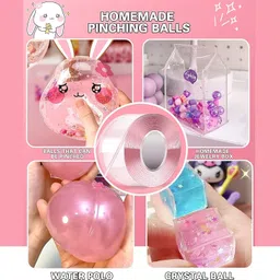 ramoni Nano Tape Kit, Nano Tape 5CM*3M, 27 Pcs DIY Nano Tape Bubbles Kit for Making Bubbles Nano Tape with Glitter Flakes Stars Straw for Balloon Double Sided Ivy Grip Tape for Walls Reusable DIY kit image 4