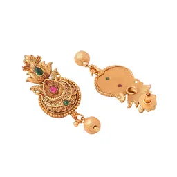 yellow chimes Jewellery Set For Women | Golden Necklace Set for Women | Traditional Long Gold Plated Jewellery Set for Girls | Birthday Gift for Girls & Women Anniversary Gift for Wife image 5