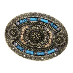 club bollywood Men's Indian Style Turquoise Metal Buckle Accessory image 1