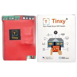 t tinxy device Tinxy 4 Node Smart WiFi Switch - Red (Compatible with Alexa & Google) image 1